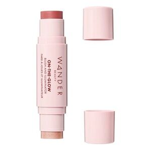 WANDER Beauty On-The-Go Blush & Illuminator Stick Sienna Sunset/Nude Glow NIB